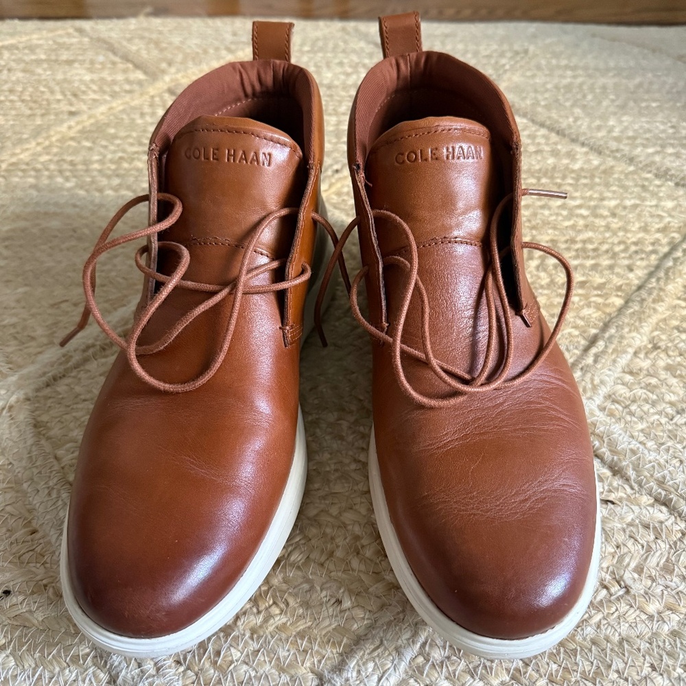 ++Cole Haan Grand OS Men's Brown Leather Boots, Size 9M++